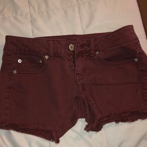 Burgundy jeans